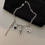 Cartoon Bear Round Letter Bracelets for Women - Holiday Gift