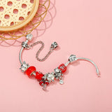 Rred Lucky Bag Piggy Bank Beads Pendant Charm Bracelet For Women
