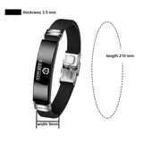 KADEMAN Men Bracelet Stainless Steel Silicone Charm Bangle Wristband Jewelry