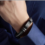 KADEMAN Men Bracelet Stainless Steel Silicone Charm Bangle Wristband Jewelry