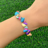 Irregular Natural Gem Stone Bracelet Stretch Chip Beads Crystal Wristband