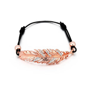 Big Leaf Charm Bracelet String Elastic Adjustable Bracelets for Women