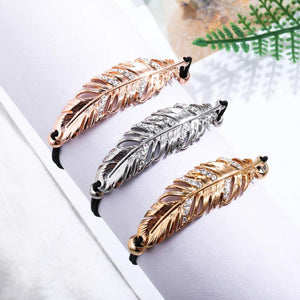 Big Leaf Charm Bracelet String Elastic Adjustable Bracelets for Women