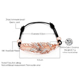 Big Leaf Charm Bracelet String Elastic Adjustable Bracelets for Women