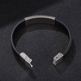 Men's Leather Bracelets Stainless Steel Wrist Jewelry Gift