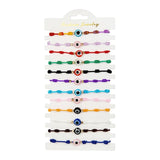 12pcs/Set Evil Eye Bracelets Seed Beaded Anklets Protection Amulet Gift