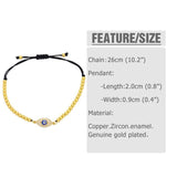 Copper Plated Beads Rope Chain Bracelet with Zircon Jewelry