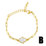 Paperclip Chain Butterfly Bracelet For Women Charms Statement Jewelry Gift
