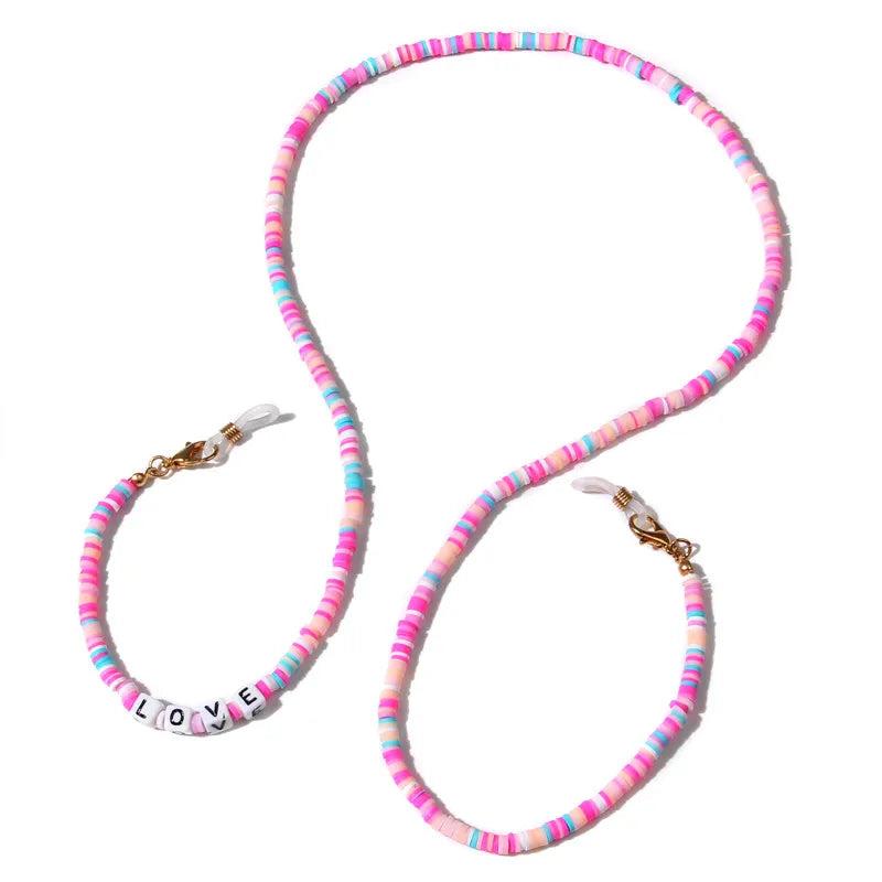 Women's Sunglasses Masking Chain Acrylic Beads Lanyard