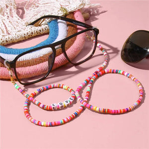 Women's Sunglasses Masking Chain Acrylic Beads Lanyard