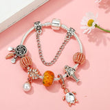 Ocean Style Shell Pearls Beads Charm Bracelet Snake Chain High Jewelry Gift