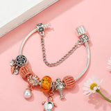 Ocean Style Shell Pearls Beads Charm Bracelet Snake Chain High Jewelry Gift