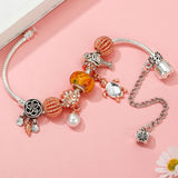 Ocean Style Shell Pearls Beads Charm Bracelet Snake Chain High Jewelry Gift