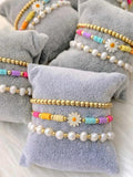 Boho Daisy Flower Bracelet Women Natural Pearl Beads Pulseras Femme