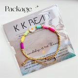 Boho Daisy Flower Bracelet Women Natural Pearl Beads Pulseras Femme