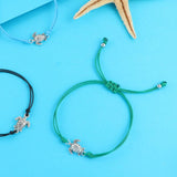 Sea Turtles Charms Bracelets Set - Adjustable Wish Bracelets