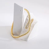 Ladies Copper Zircon CZ Snake Bangles Cuff Bracelets For Women