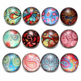 12pcs Mixed Pattern Snap Button Charms for 18mm Snaps Bracelet