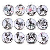 12pcs Mixed Pattern Snap Button Charms for 18mm Snaps Bracelet