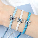 WANGAIYAO Demon Eye Bracelet Bestie Bracelet Hand Rope Couple Braided Butterfly