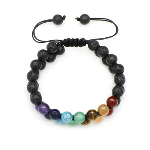 Frosted Stone Gallstone Yellow Tiger Eye Men's Bracelet