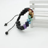 Frosted Stone Gallstone Yellow Tiger Eye Men's Bracelet