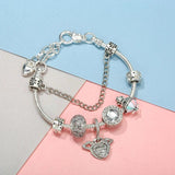 Silver Charm Bracelet With Angel's Wings Friendship Bracelets