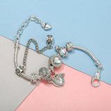 Silver Charm Bracelet With Angel's Wings Friendship Bracelets