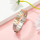 English Letter Beads Stainless Steel Mesh Bracelet MAMA Word Charm Bangle