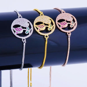 Zircon Tulip Flower Bracelet Women's Charm Jewelry