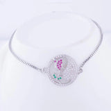 Zircon Tulip Flower Bracelet Women's Charm Jewelry