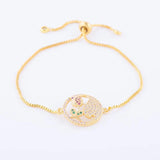 Zircon Tulip Flower Bracelet Women's Charm Jewelry