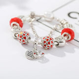 Cartoon Kitty Pendant DIY Bracelet Snake Chain Cake Beads Charm for Kids Girls