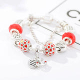Cartoon Kitty Pendant DIY Bracelet Snake Chain Cake Beads Charm for Kids Girls