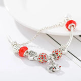 Cartoon Kitty Pendant DIY Bracelet Snake Chain Cake Beads Charm for Kids Girls