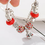 Cartoon Kitty Pendant DIY Bracelet Snake Chain Cake Beads Charm for Kids Girls