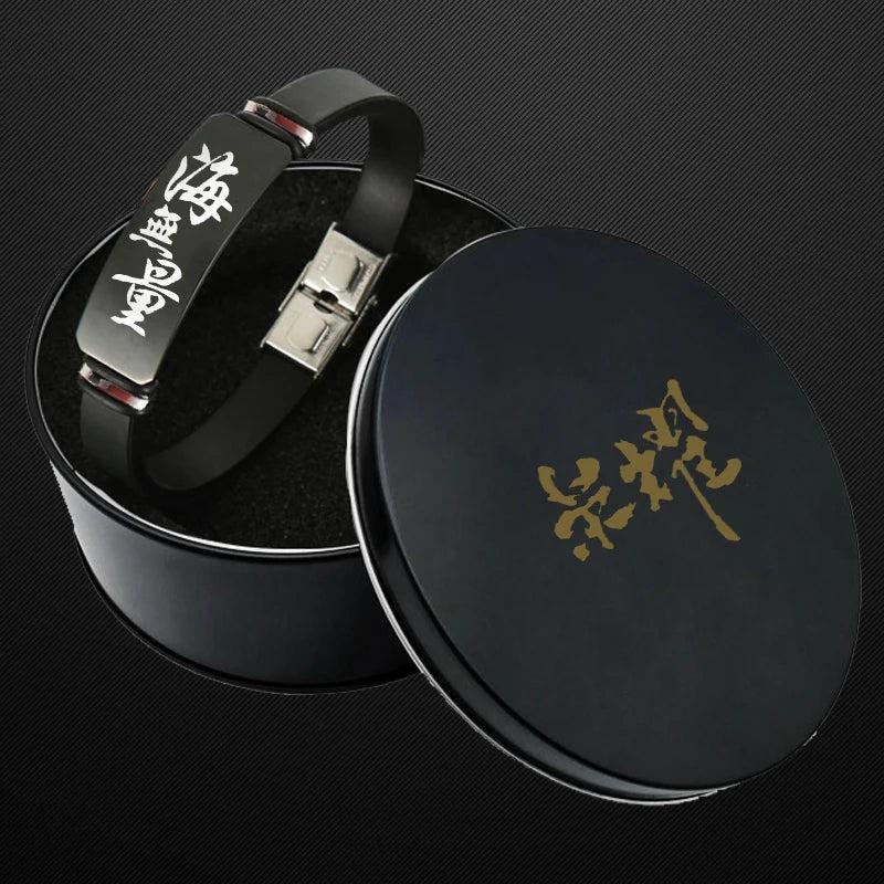 King's Avatar Silicone Bangle Stainless Steel Bracelet Wristband Cosplay