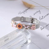 Sunflower Guardian Charm Bracelet Stainless Steel Strap