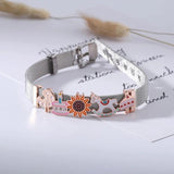 Sunflower Guardian Charm Bracelet Stainless Steel Strap