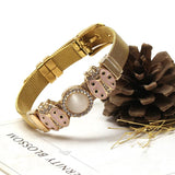 Stainless Steel Mesh Ladybug Bracelet Bangle Gift