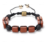 Volcanic Stone Crystal Agate Bracelet Unisex Multi-color