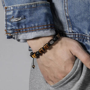 Volcanic Stone Crystal Agate Bracelet Unisex Multi-color