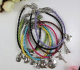 PU Braided Leather Bracelet Baseball Cap Cowboy Hat Roller Skates Gun Bracelet