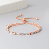 Zircon Tennis Bracelet for Women, Rose Gold Gift Jewelry