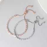 Zircon Tennis Bracelet for Women, Rose Gold Gift Jewelry
