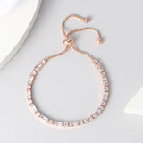 Zircon Tennis Bracelet for Women, Rose Gold Gift Jewelry