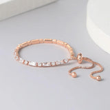Zircon Tennis Bracelet for Women, Rose Gold Gift Jewelry