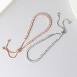 Zircon Tennis Bracelet for Women, Rose Gold Gift Jewelry