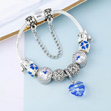 SEILAOY Glass Charm Bracelet Hot Air Balloon Star Beads