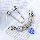 SEILAOY Glass Charm Bracelet Hot Air Balloon Star Beads